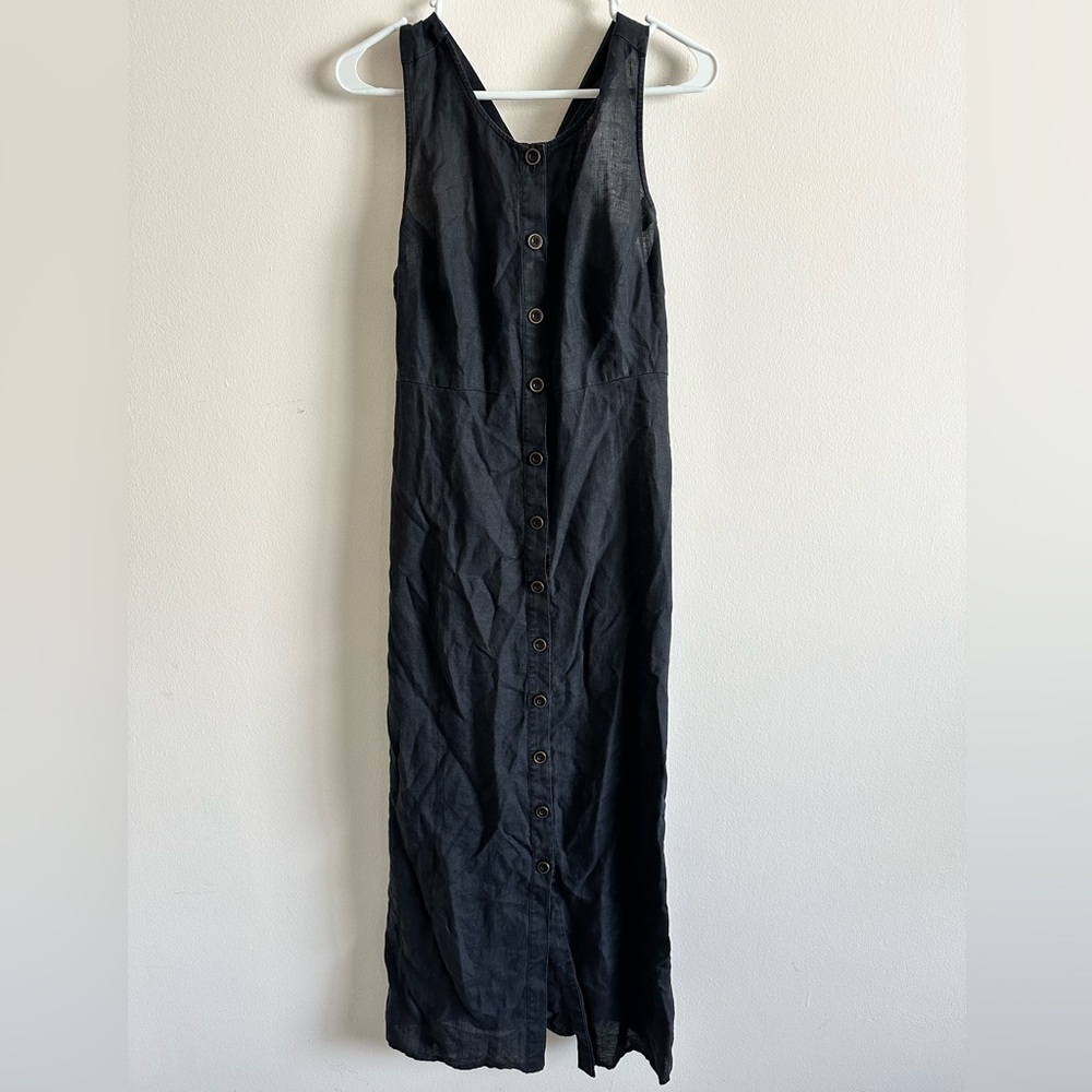 100% Linen Button Front Dress